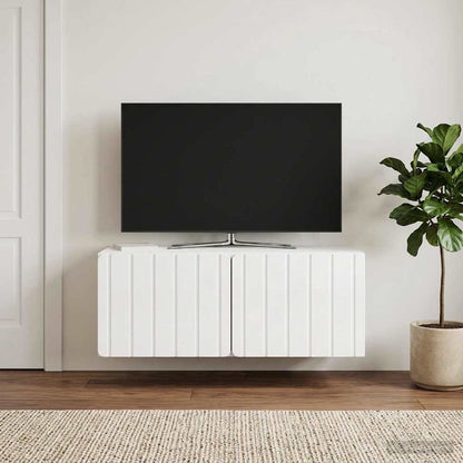 Mobile Porta TV da Muro 78,5 x 41 x 30 cm Bianco Lucido