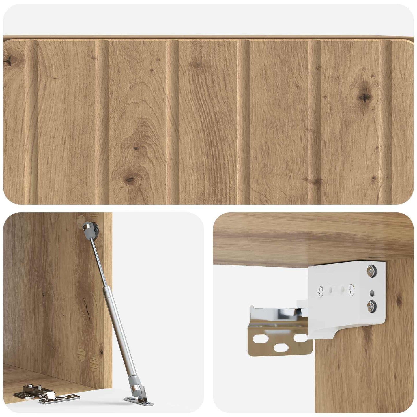 Mobile Porta TV da Muro Rovere Artigianale 78,5 x 41 x 30 cm | homemem39