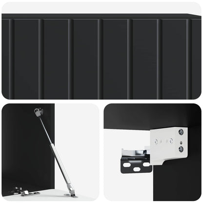 Mobile Porta TV da Muro Montaggio a parete Nero 98 x 41 x 30 cm | homemem39