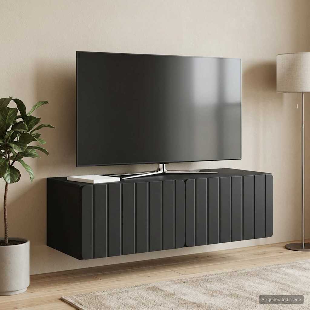 Mobile Porta TV da Muro 98 x 41 x 30 cm Nero