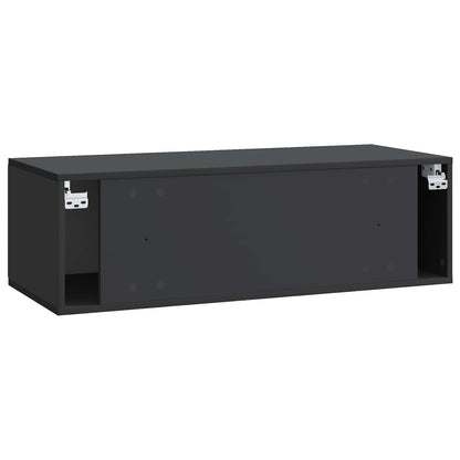 Mobile Porta TV da Muro Montaggio a parete Nero 98 x 41 x 30 cm | homemem39