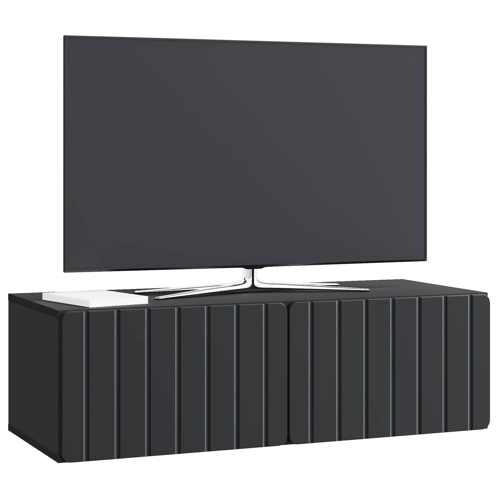 Mobile Porta TV da Muro Montaggio a parete Nero 98 x 41 x 30 cm | homemem39