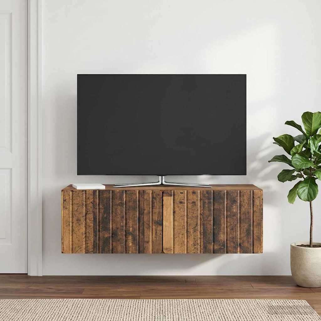 Mobile Porta TV da Muro 98 x 41 x 30 cm Legno antico