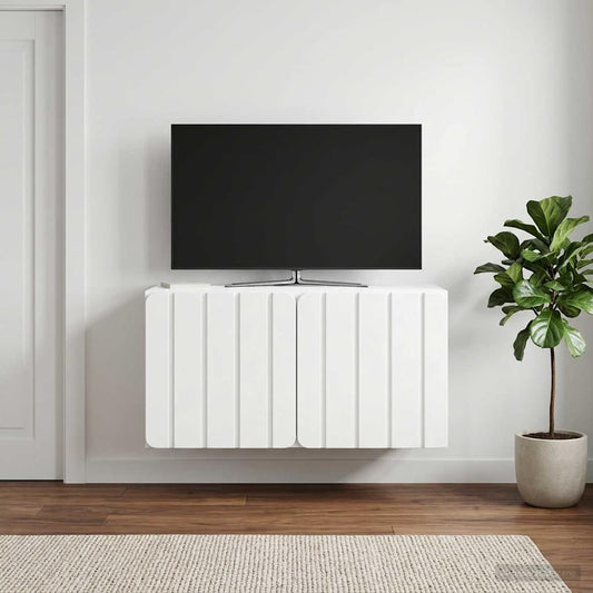 Mobile Porta TV da Muro 59,5 x 31 x 30 cm Bianco | homemem39