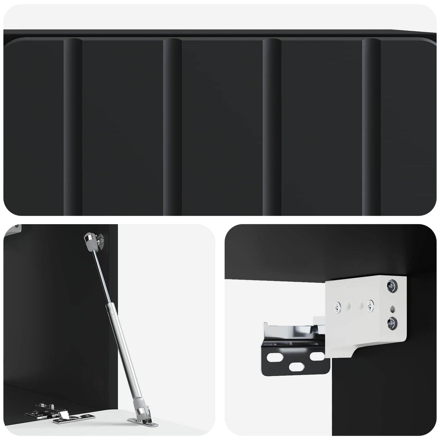 Mobile Porta TV da Muro Nero 59,5 x 31 x 30 cm | homemem39