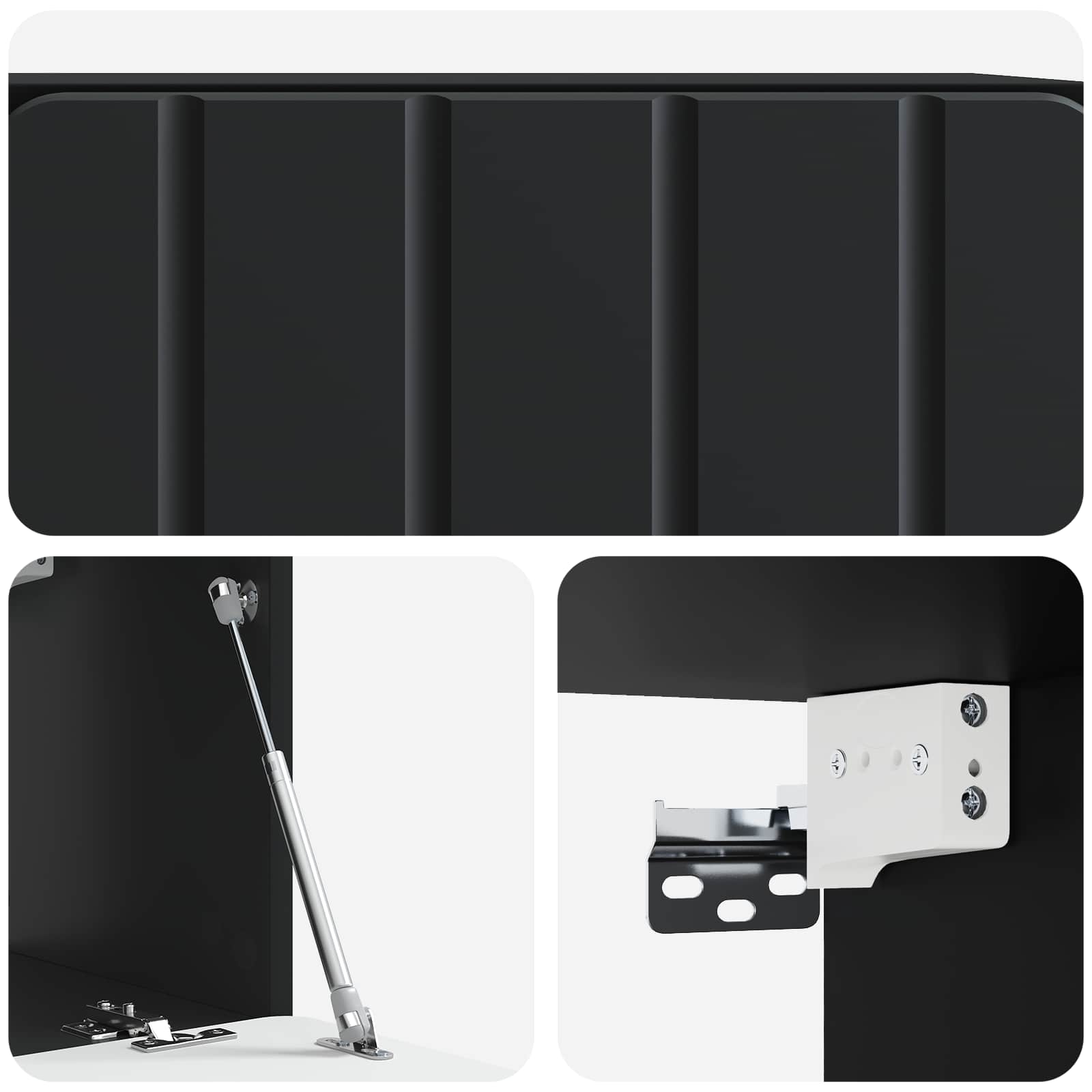 Mobile Porta TV da Muro Nero 59,5 x 31 x 30 cm | homemem39