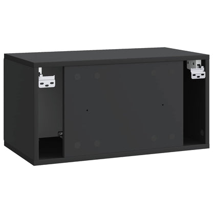 Mobile Porta TV da Muro Nero 59,5 x 31 x 30 cm | homemem39