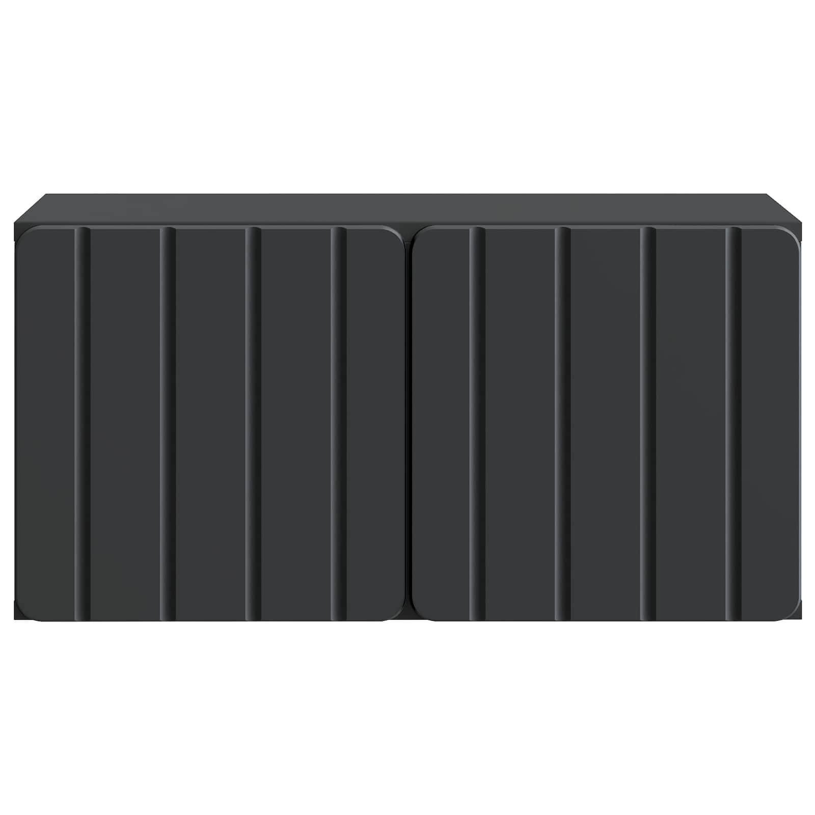 Mobile Porta TV da Muro Nero 59,5 x 31 x 30 cm | homemem39