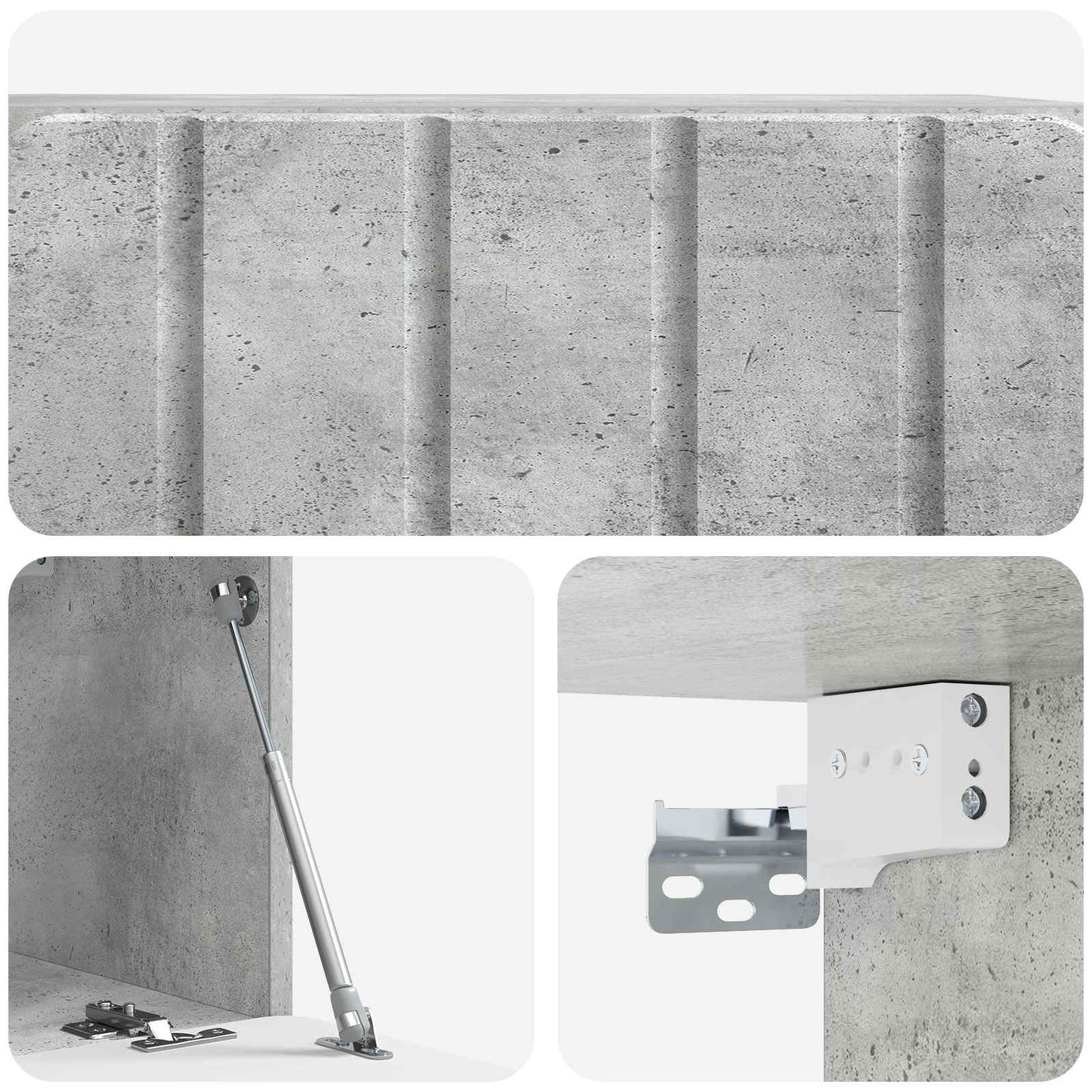 Mobile Porta TV da Muro Grigio Cemento 59,5 x 31 x 30 cm | homemem39