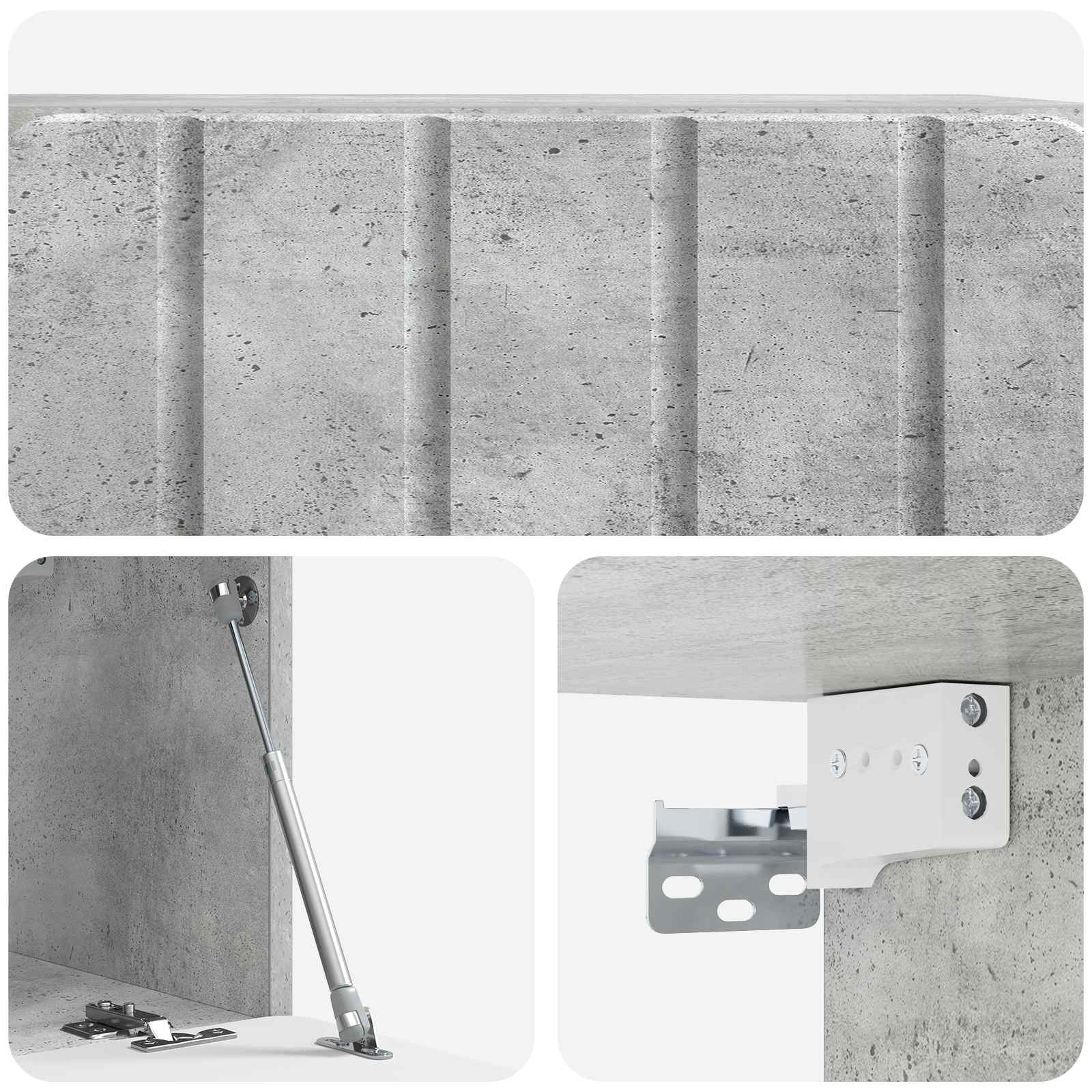 Mobile Porta TV da Muro Grigio Cemento 59,5 x 31 x 30 cm | homemem39