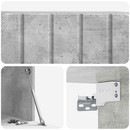 Mobile Porta TV da Muro 59,5 x 31 x 30 cm Grigio Cemento