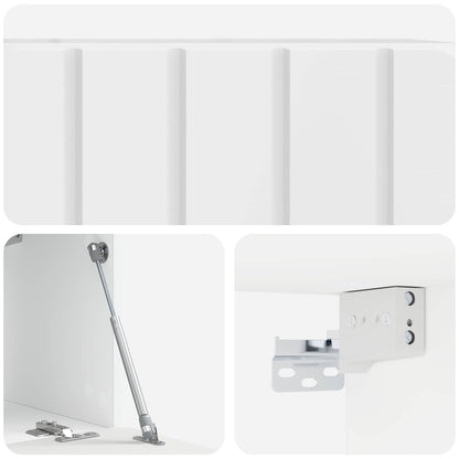 Mobile Porta TV da Muro 59,5 x 31 x 30 cm Bianco Lucido