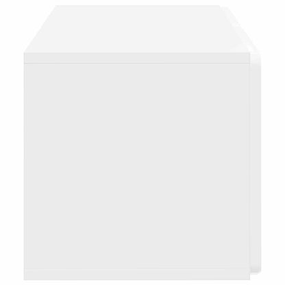 Mobile Porta TV da Muro Bianco Lucido 59,5 x 31 x 30 cm