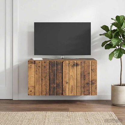 Mobile Porta TV da Muro 59,5 x 31 x 30 cm Legno antico