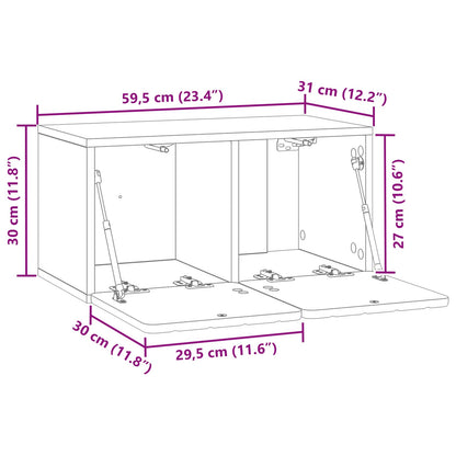 Mobile Porta TV da Muro Rovere Artigianale 59,5 x 31 x 30 cm | homemem39