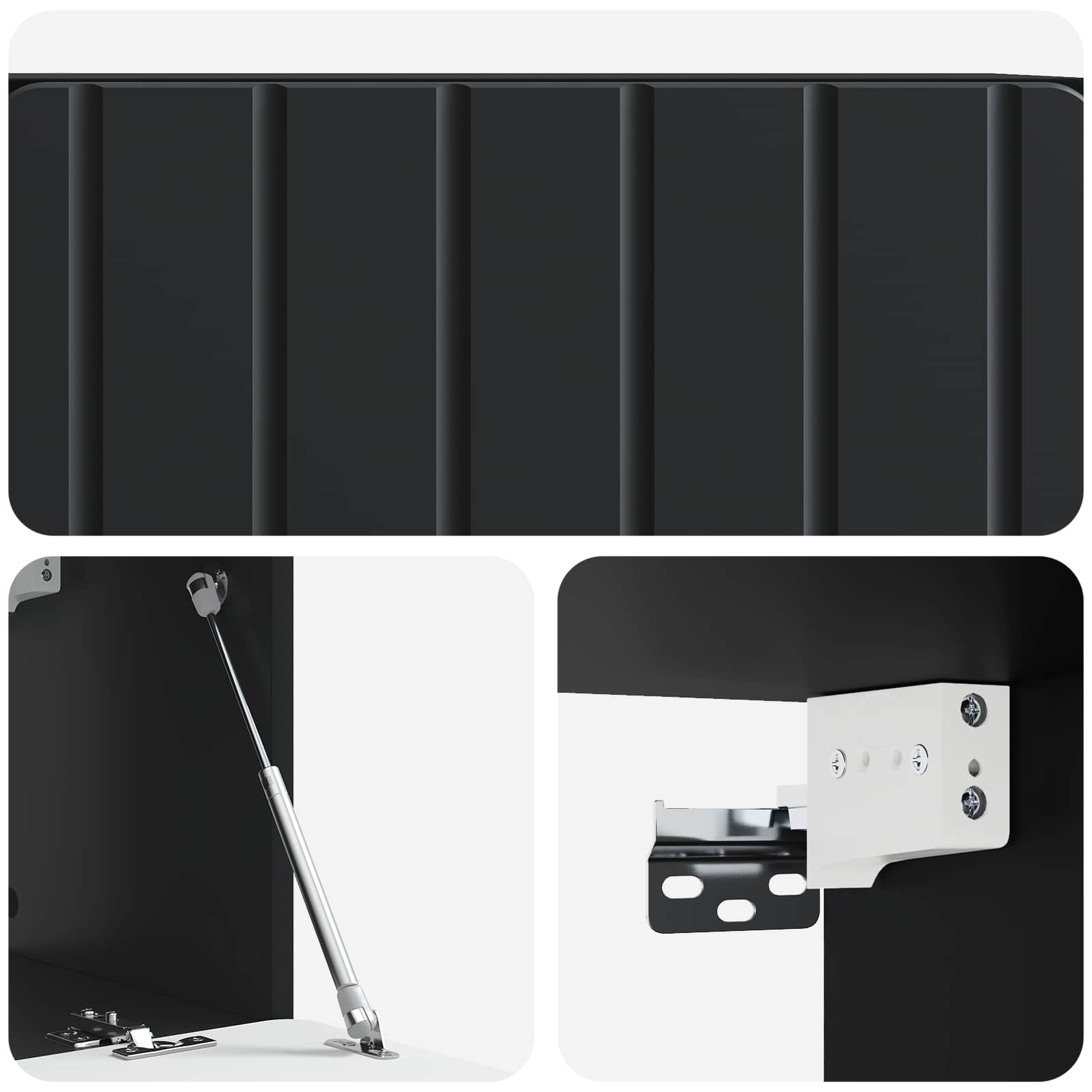 Mobile Porta TV da Muro Nero 78,5 x 31 x 30 cm | homemem39