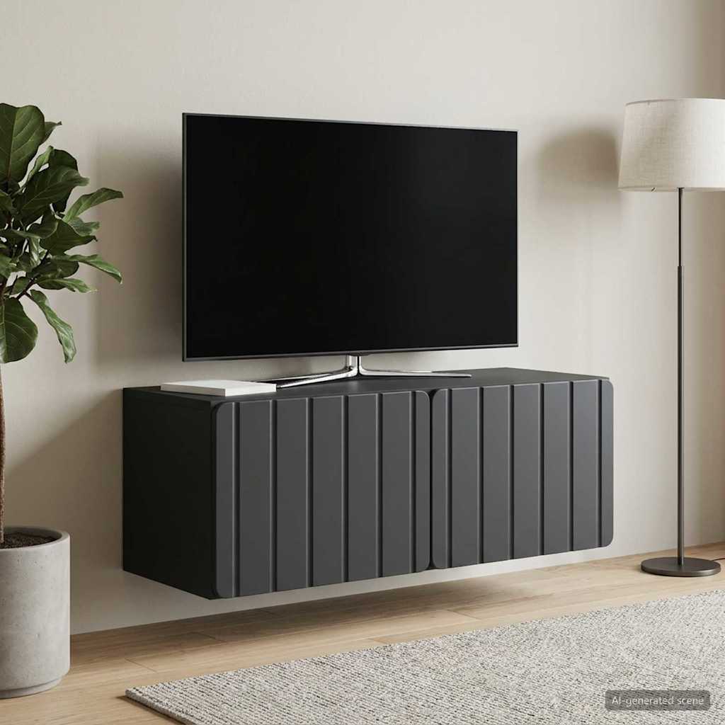 Mobile Porta TV da Muro 78,5 x 31 x 30 cm Nero