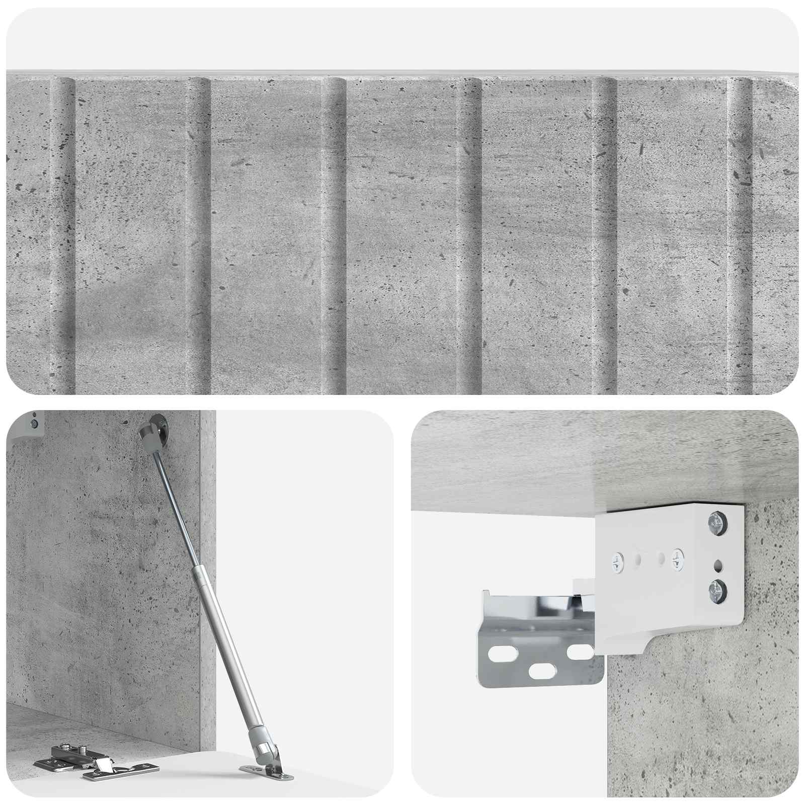 Mobile Porta TV da Muro Grigio Cemento 78,5 x 31 x 30 cm | homemem39