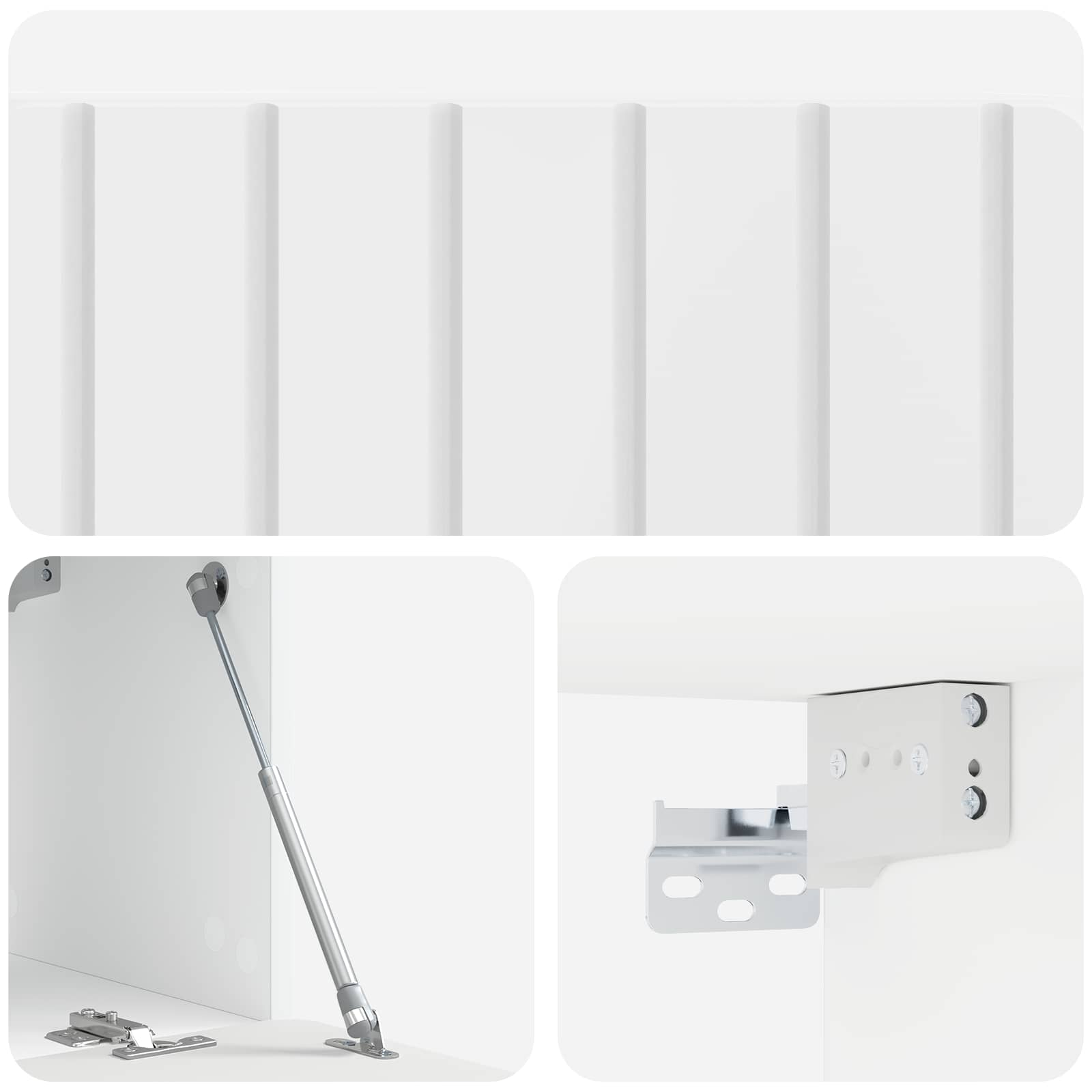 Mobile Porta TV da Muro Bianco Lucido 78,5 x 31 x 30 cm | homemem39