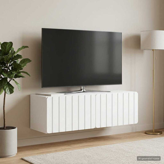 Mobile Porta TV da Muro 98 x 31 x 30 cm Bianco | homemem39