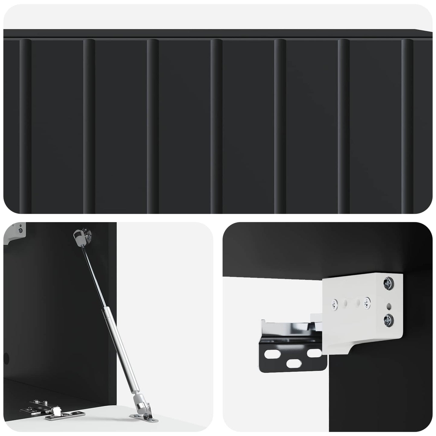 Mobile Porta TV da Muro Montaggio a parete Nero 98 x 31 x 30 cm | homemem39