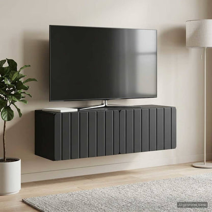 Mobile Porta TV da Muro 98 x 31 x 30 cm Nero