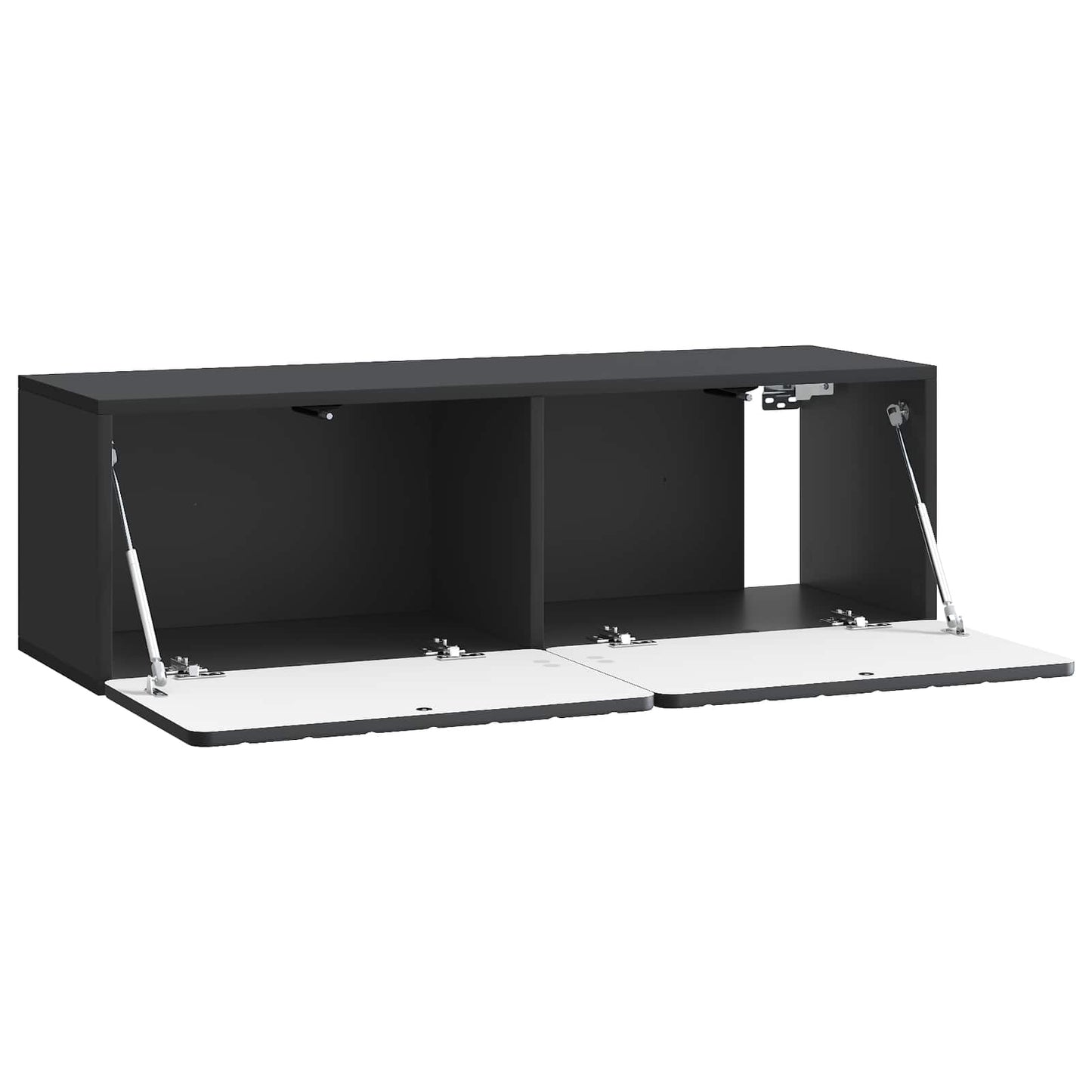 Mobile Porta TV da Muro Montaggio a parete Nero 98 x 31 x 30 cm | homemem39