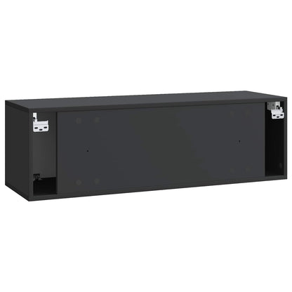 Mobile Porta TV da Muro Montaggio a parete Nero 98 x 31 x 30 cm | homemem39