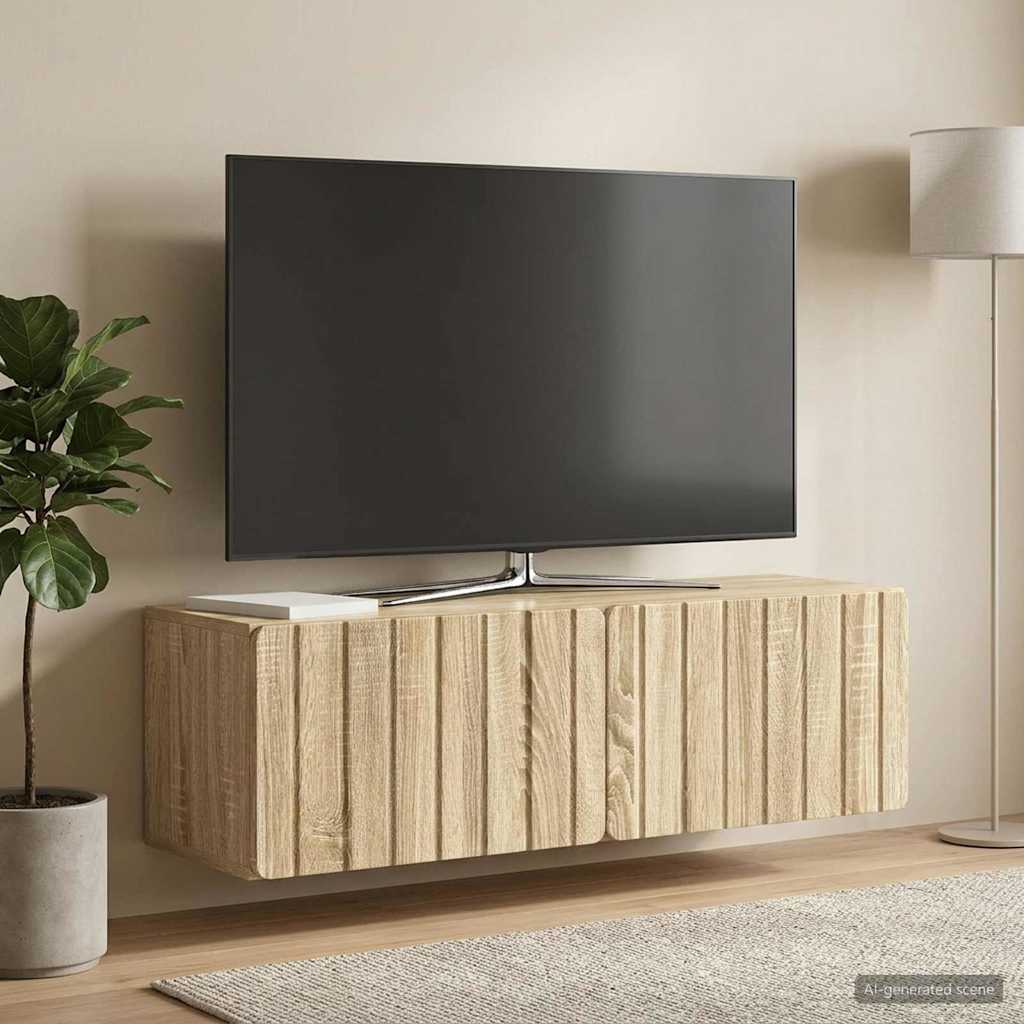 Mobile Porta TV da Muro 98 x 31 x 30 cm Rovere Sonoma