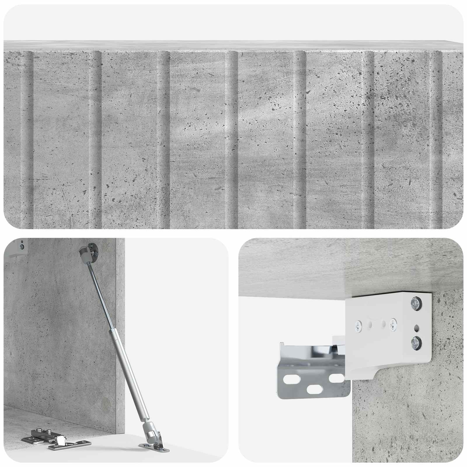 Mobile Porta TV da Muro Grigio Cemento 98 x 31 x 30 cm | homemem39