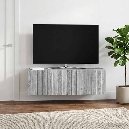 Mobile Porta TV da Muro 98 x 31 x 30 cm Sonoma grigio