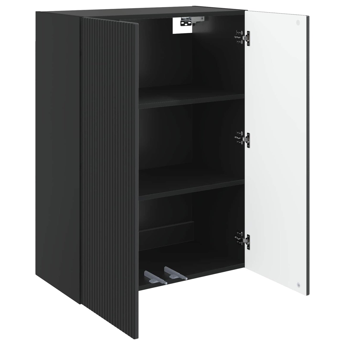 Mobiletto a muro Nero 66 x 34,5 x 90 cm Legno ingegnerizzato | homemem39