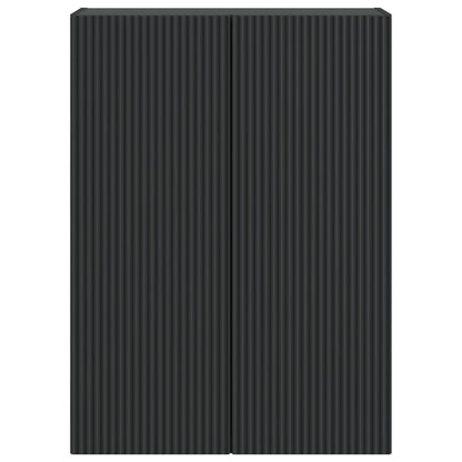 Mobiletto a muro Nero 66 x 34,5 x 90 cm Legno ingegnerizzato | homemem39