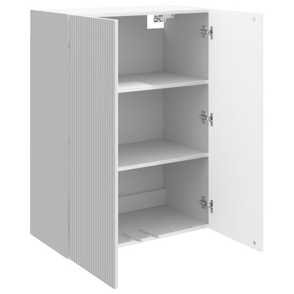 Mobiletto a muro Bianco Lucido 66 x 34,5 x 90 cm