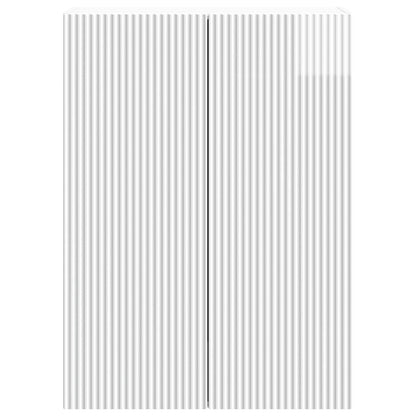 Mobiletto a muro Bianco Lucido 66 x 34,5 x 90 cm