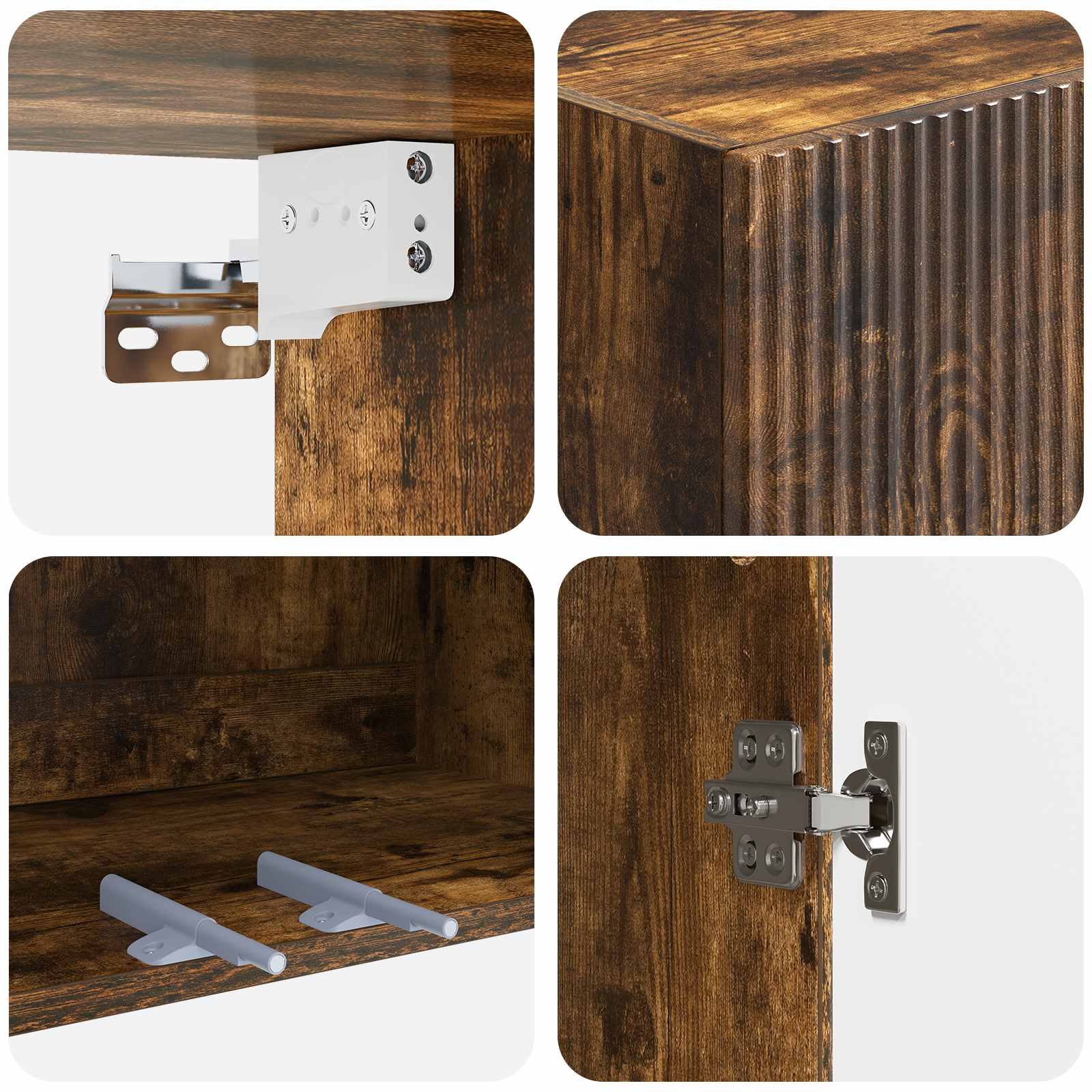 Mobiletto a muro Rovere Fumo 66 x 34,5 x 90 cm | homemem39