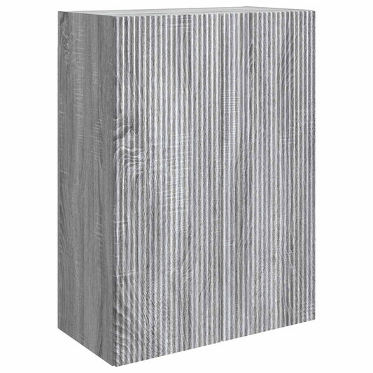 Mobiletto a muro Sonoma grigio 66 x 34,5 x 90 cm