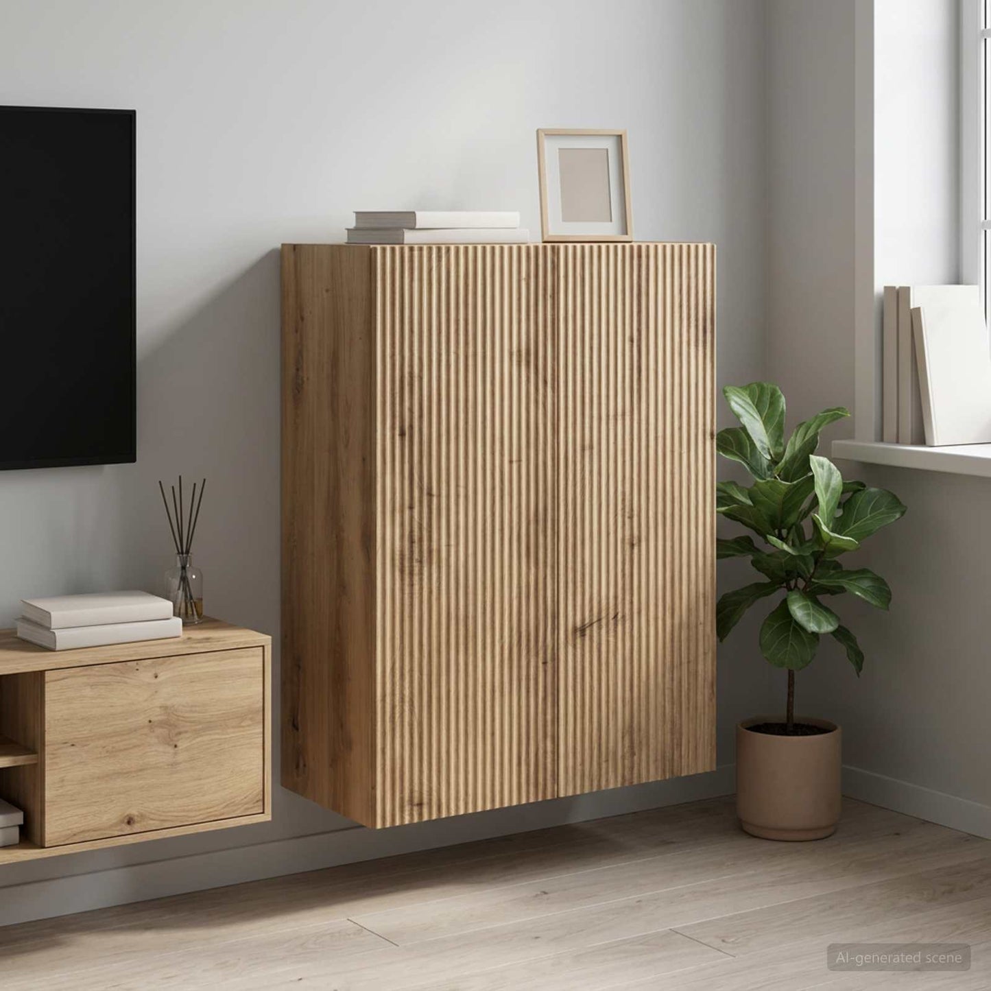Mobiletto a muro 66 x 34,5 x 90 cm Legno ingegnerizzato | homemem39