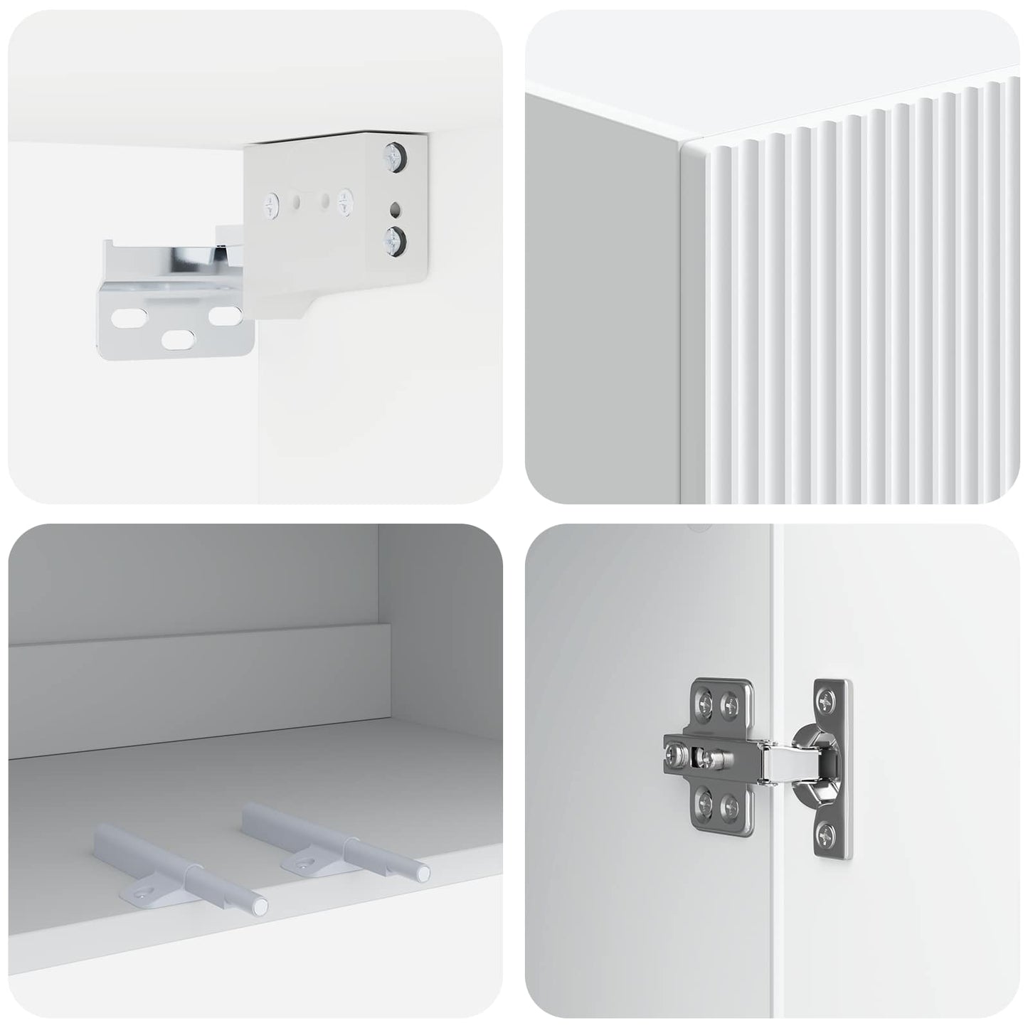Mobiletto a muro Bianco 59 x 31 x 60 cm Legno ingegnerizzato | homemem39