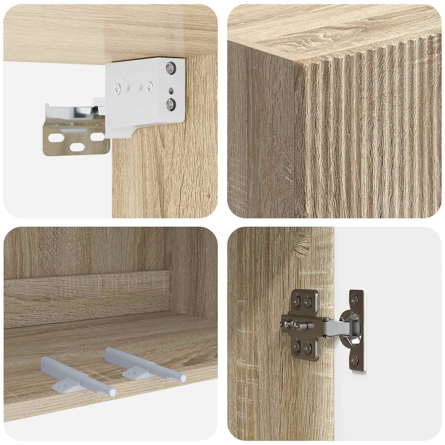 Mobiletto a muro Rovere Sonoma 59 x 31 x 60 cm | homemem39