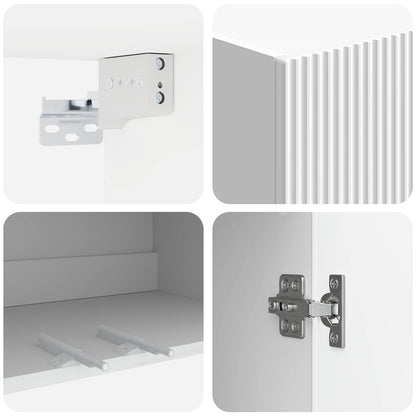 Mobiletto a muro Bianco Lucido 59 x 31 x 60 cm | homemem39