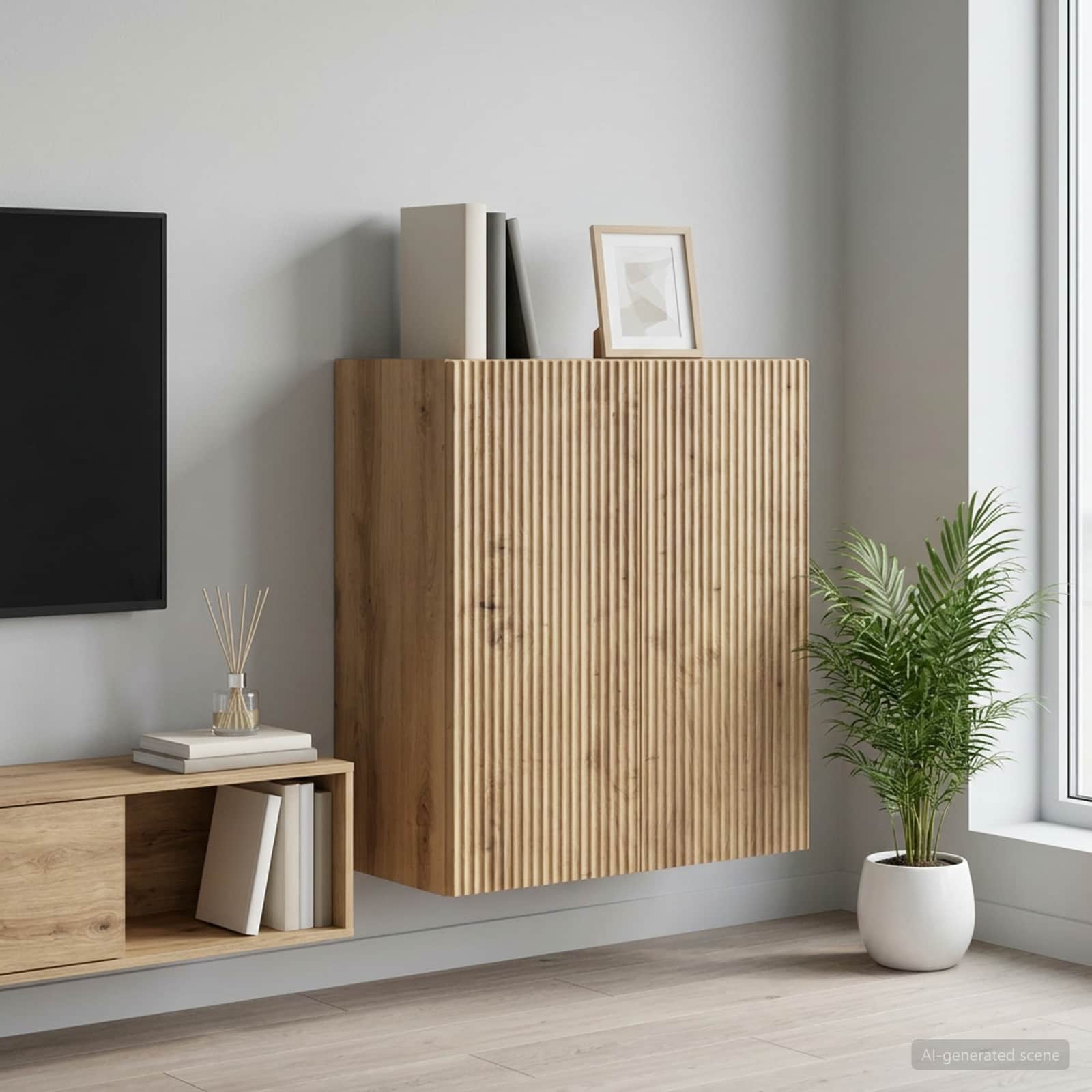 Mobiletto a muro 59 x 31 x 60 cm Legno ingegnerizzato | homemem39