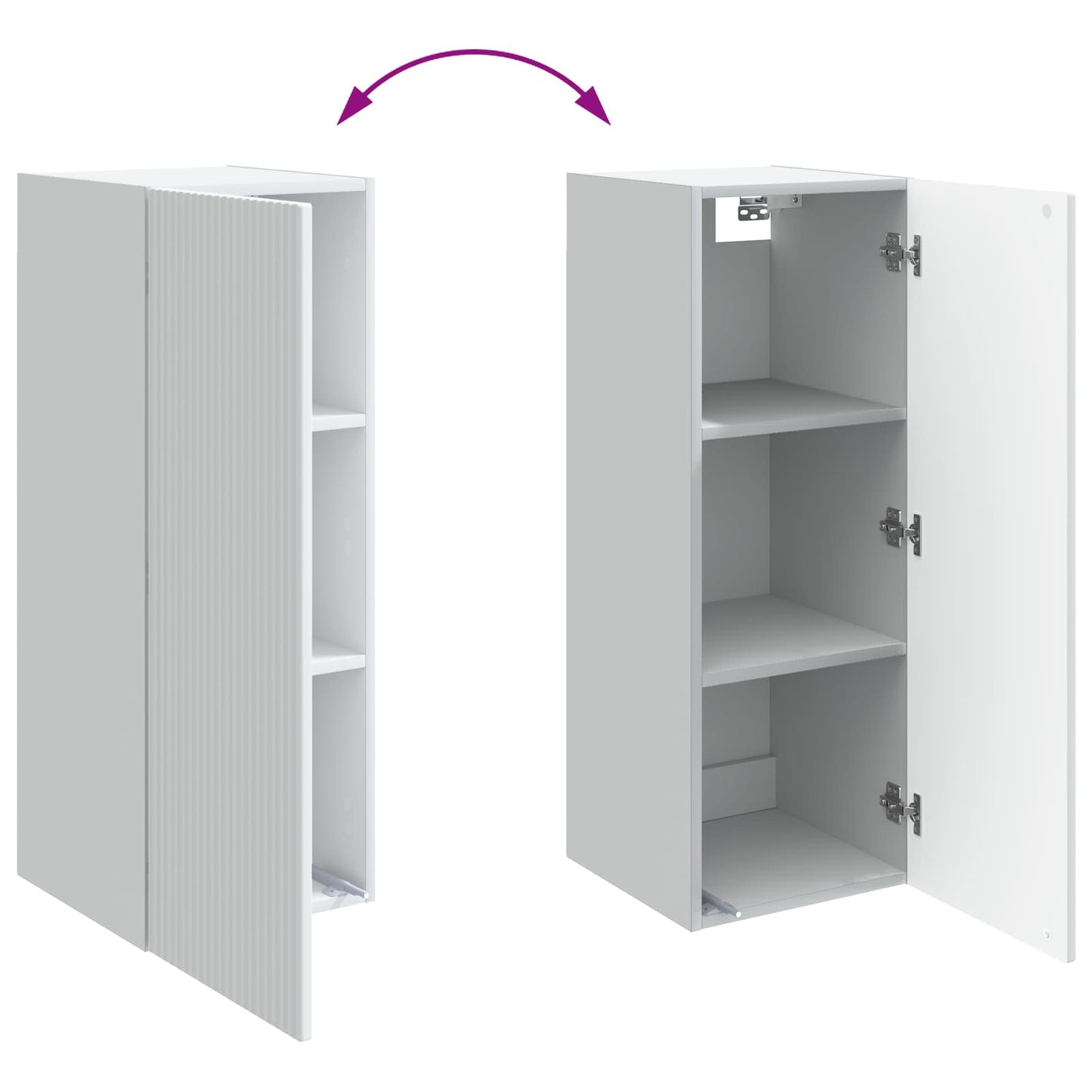 Mobiletto a muro Bianco 33 x 34,5 x 90 cm Legno ingegnerizzato | homemem39