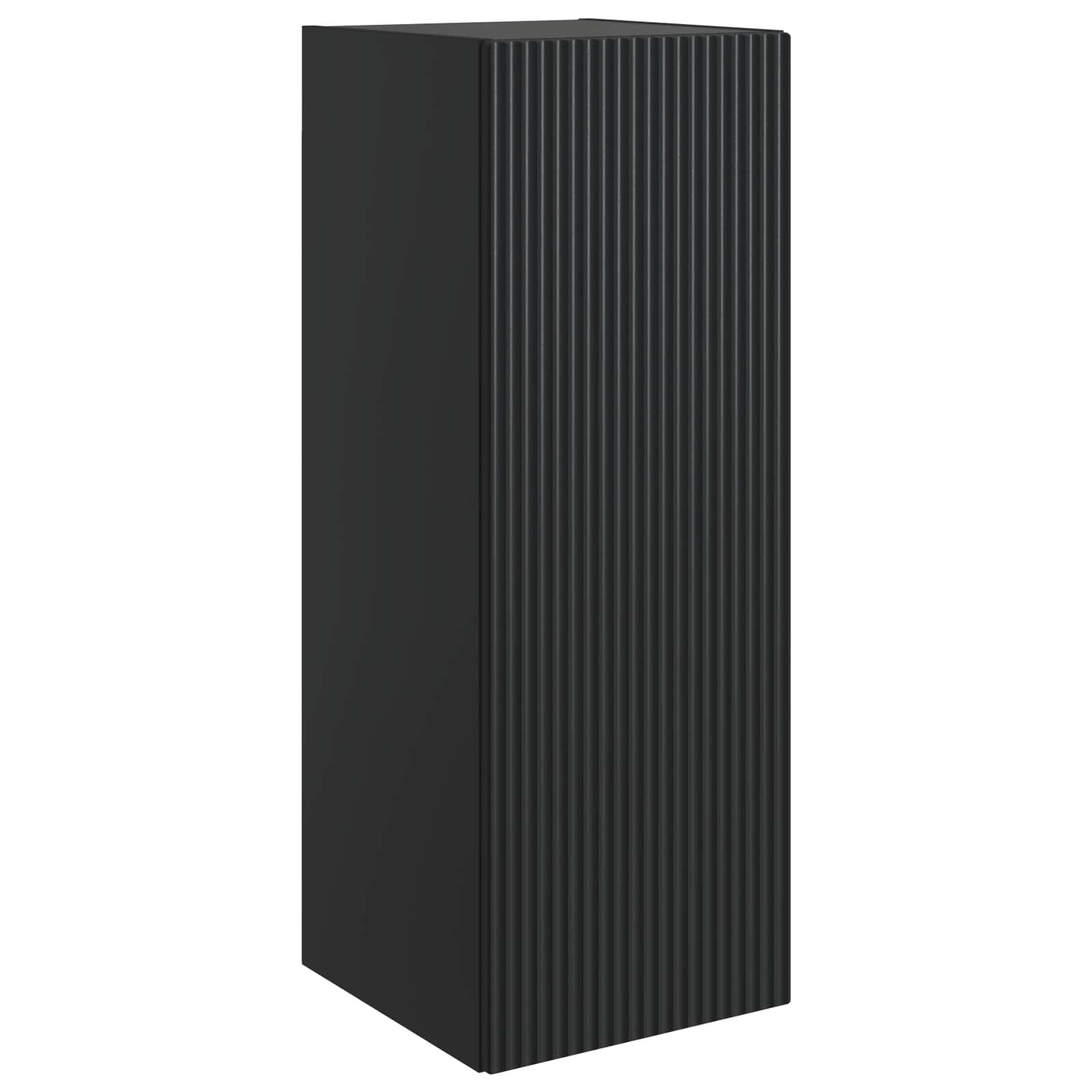 Mobiletto a muro Nero 33 x 34,5 x 90 cm Legno ingegnerizzato | homemem39