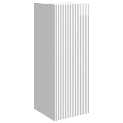 Mobiletto a muro Bianco Lucido 33 x 34,5 x 90 cm | homemem39