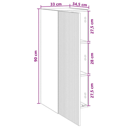 Mobiletto a muro 33 x 34,5 x 90 cm Legno ingegnerizzato | homemem39