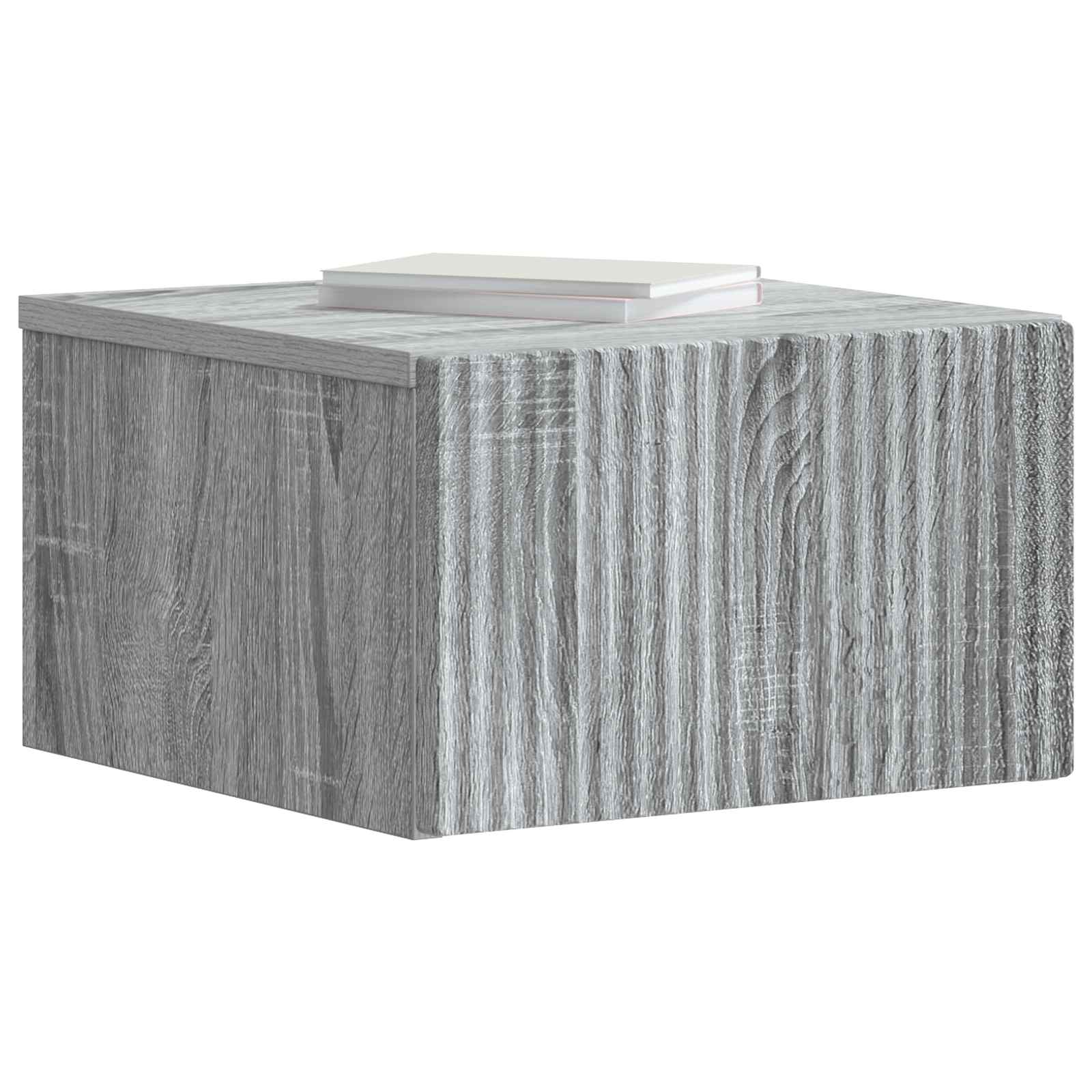 Mobiletto da notte a muro Grigio Sonoma 33 x 34,5 x 20 cm | homemem39
