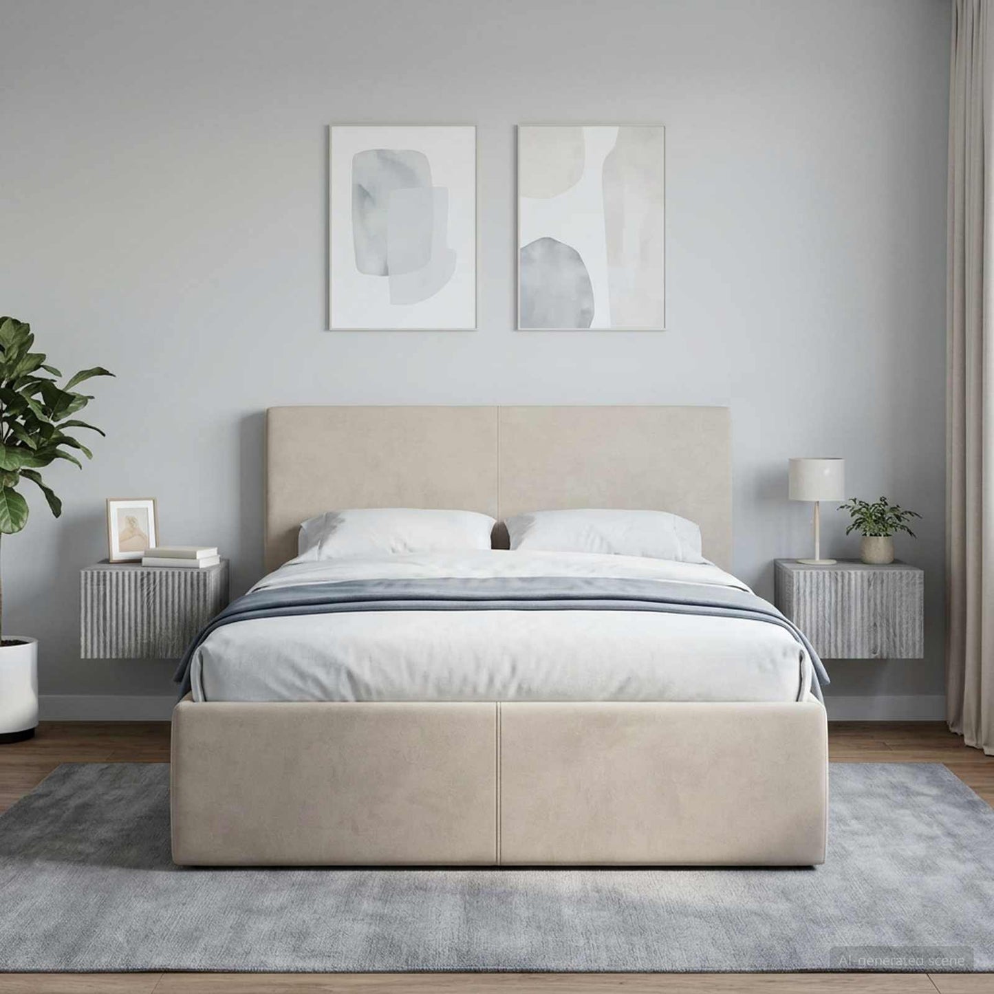 Mobiletto da notte a muro 2 pz Grigio Sonoma 33 x 34,5 x 20 cm