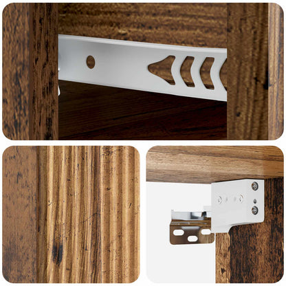 Mobiletto da notte a muro Legno antico 33 x 34,5 x 20 cm | homemem39
