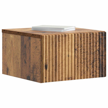Mobiletto da notte a muro Legno antico 33 x 34,5 x 20 cm | homemem39